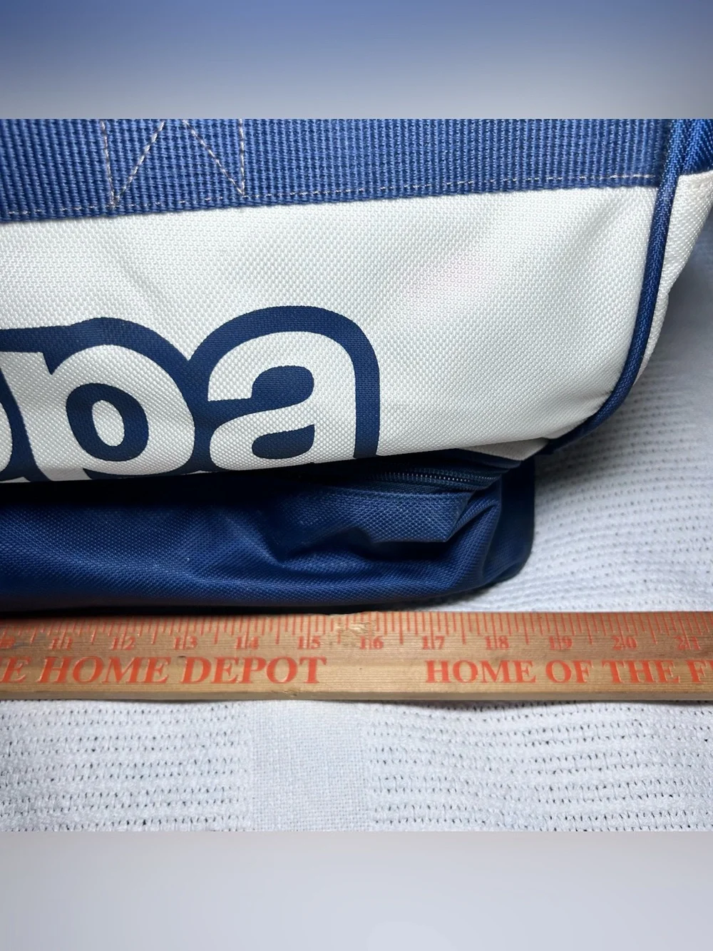 Kappa Sports Blue & White Vintage Duffle Bag